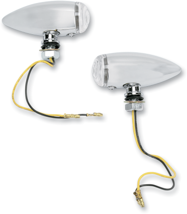 Drag Specialties Universal Chrome Clear Lens Amber Turn Signals Harley Davidson