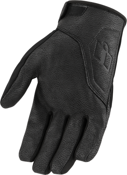 Icon PDX3 Black CE Mens Motorcycle Riding Street Racing Armored Gloves