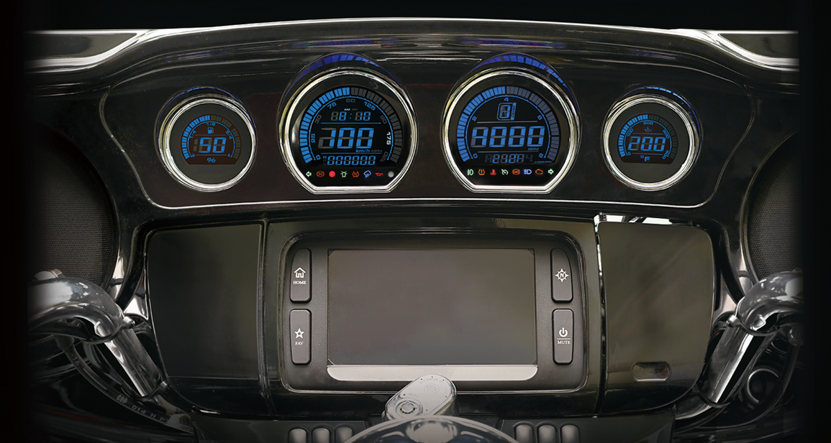 Koso HD-03 Multi-Color LCD Digital Gauge Kit for 2014-2024 Harley Touring