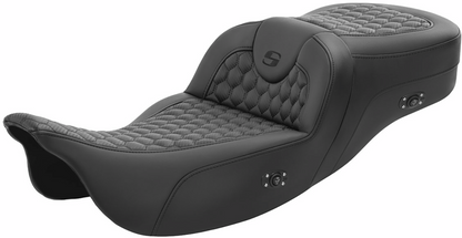 Saddlemen Roadsofa Honeycomb Heated Extended Reach Seat 2008-25 Harley Touring
