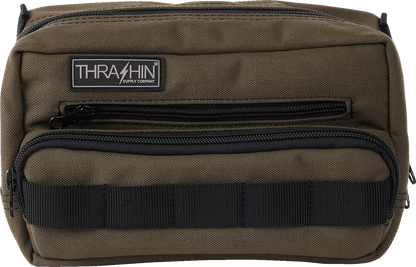 Thrashin Supply Green Motorcycle Handlebar Storage Bag Plus for Harley THB-0010
