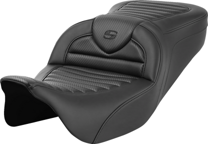 Saddlemen Roadsofa Carbon Tuck n Roll Gel Seat for 2008-2025 Harley Touring FLHX