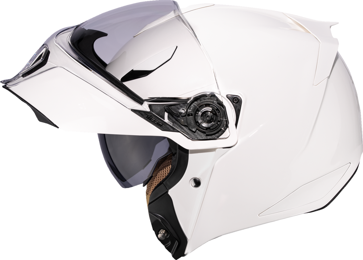 Icon Threshold Solid White Gloss Modular Full Face Adult Motorcycle Helmet