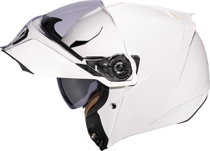 Icon Threshold Solid White Gloss Modular Full Face Adult Motorcycle Helmet