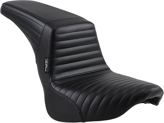 Le Pera Black Pleated Kickflip Seat 2018-2023 Harley Softail Street Bob Slim
