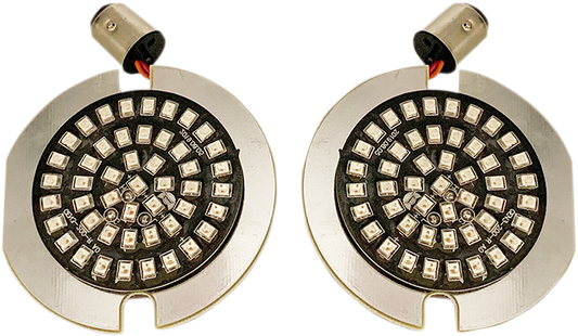 Drag Specialties 1156 Red LED Flat Turn Signal Inserts 00-17 Harley Touring