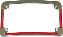 Custom Dynamics 4x7 Curved LED Motorcycle License Plate Frame for Harley Models