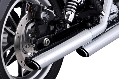 Vance & Hines 3" Chrome Twin Slash PCX Slip On Mufflers 1991-2017 Harley Dyna