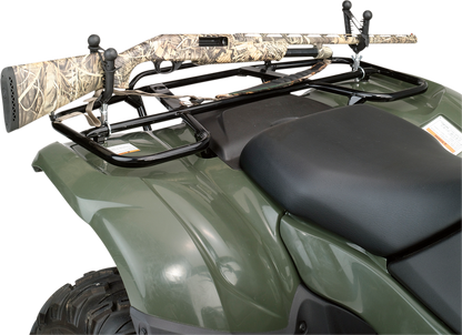 Moose Black Aluminum Rubber ATV Cargo Rail Expedition Single Gun Rack