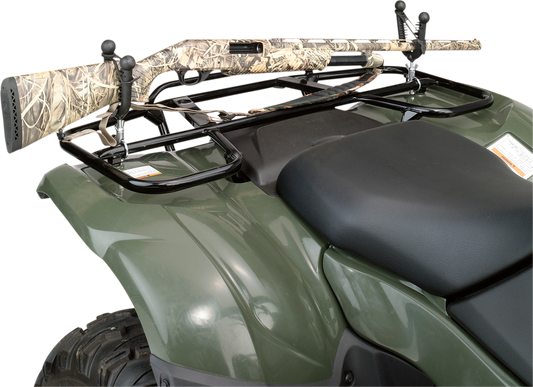Moose Black Aluminum Rubber ATV Cargo Rail Expedition Single Gun Rack