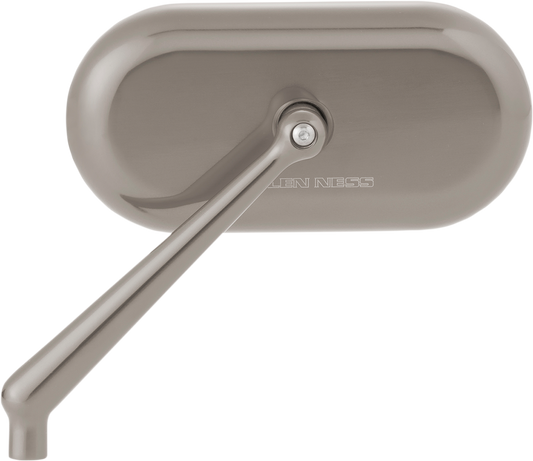 Arlen Ness Titanium Oval Left Side Universal Motorcycle Handlebar Mirror