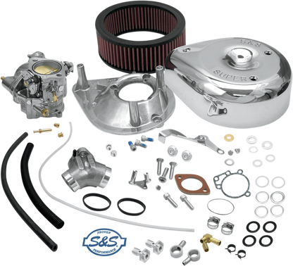 S&S Super E Shorty Chrome Carburetor Kit 1991-2003 Harley Sportster XLH XLC XLR