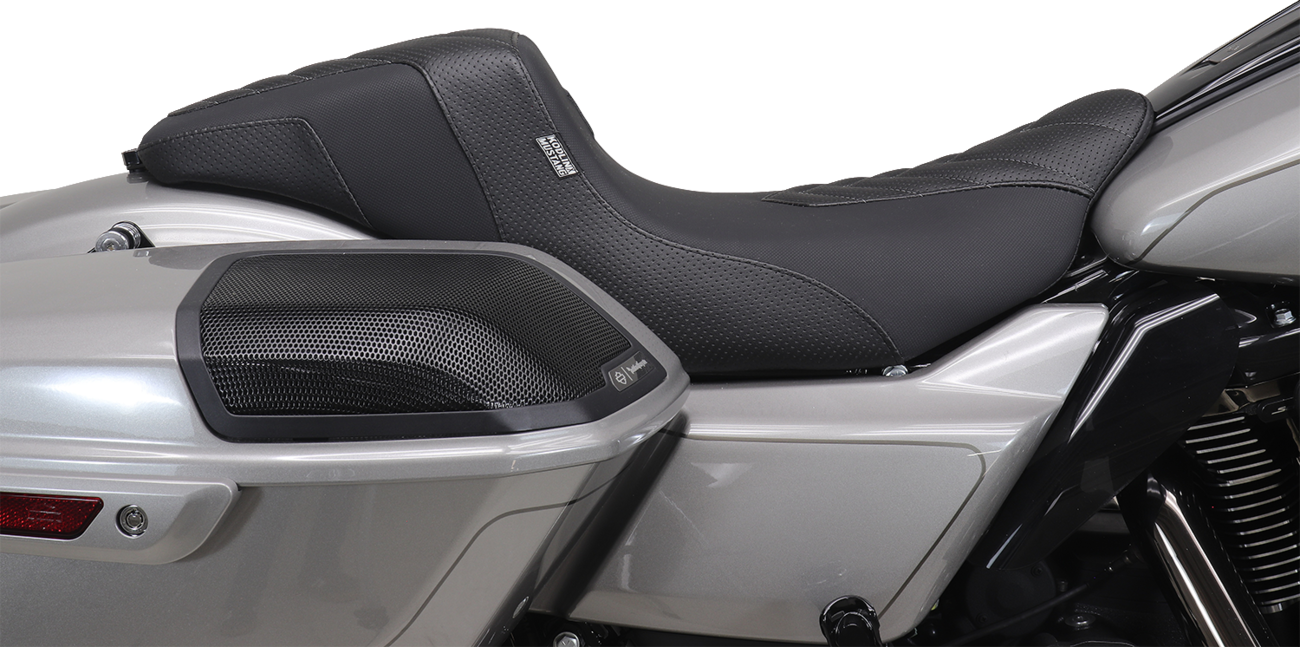 Mustang Kodlin Series Squareback Gray Stitch Seat for 2023-2025 Harley Touring
