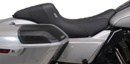 Mustang Kodlin Series Squareback Gray Stitch Seat for 2023-2025 Harley Touring