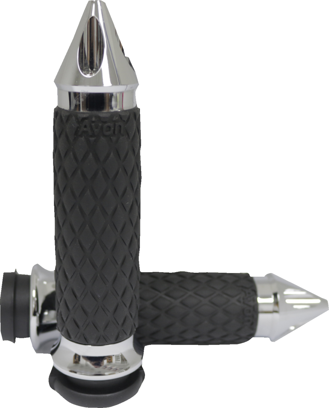 Avon Diamond Contour Spike Cable Control Grips for 1980-2022 Harley Dyna Softail