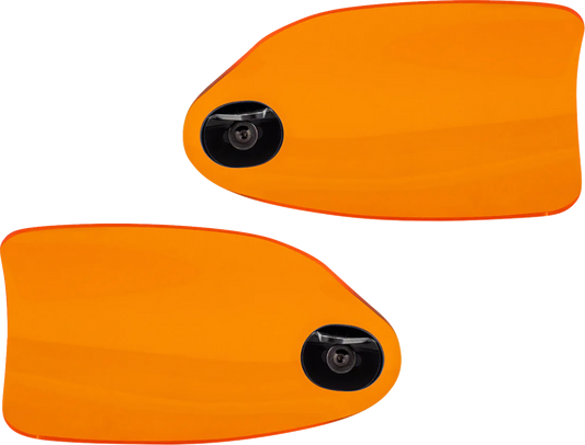 Klock Werks Flare Orange Hand Guards fits 2002-2025 Harley Hydraulic Clutch