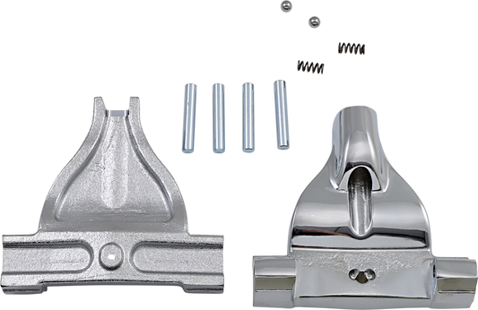 Drag Specialties Chrome Passenger Floorboard Mounts for 2018-2023 Harley Softail