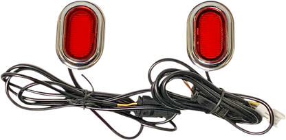Custom Dynamics Red LED Chrome Antenna Plugz Lights 2006-2022 Harley Touring