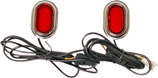 Custom Dynamics Red LED Chrome Antenna Plugz Lights 2006-2022 Harley Touring