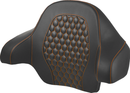 Saddlemen Orange Honeycomb King Tour Pack Backrest Pad 2014-2025 Harley Touring