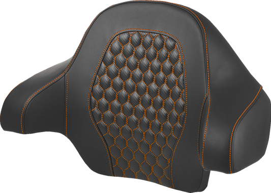 Saddlemen Orange Honeycomb King Tour Pack Backrest Pad 2014-2025 Harley Touring