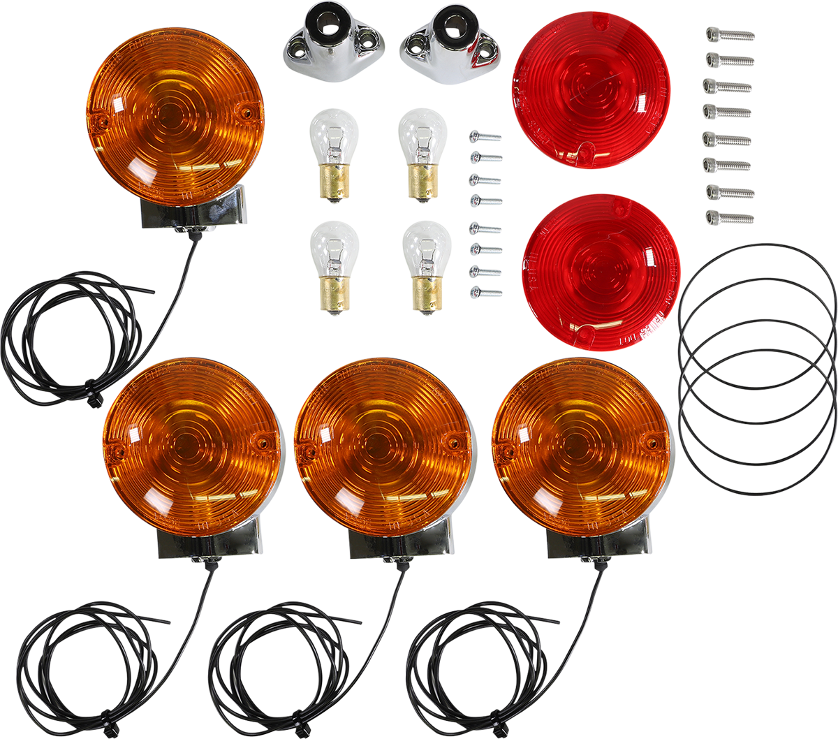 Chris Products Complete Front/Rear Turn Signal Kit for 1968-2014 Harley Touring