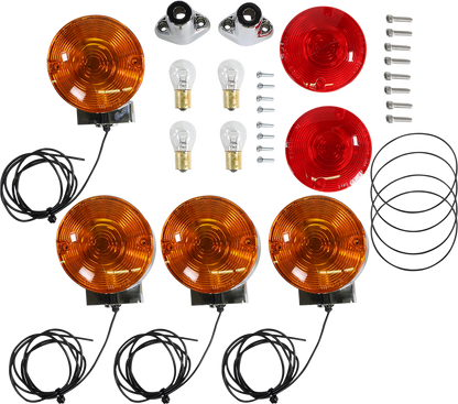 Chris Products Complete Front/Rear Turn Signal Kit for 1968-2014 Harley Touring