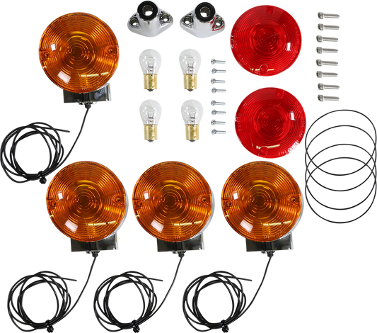 Chris Products Complete Front/Rear Turn Signal Kit for 1968-2014 Harley Touring