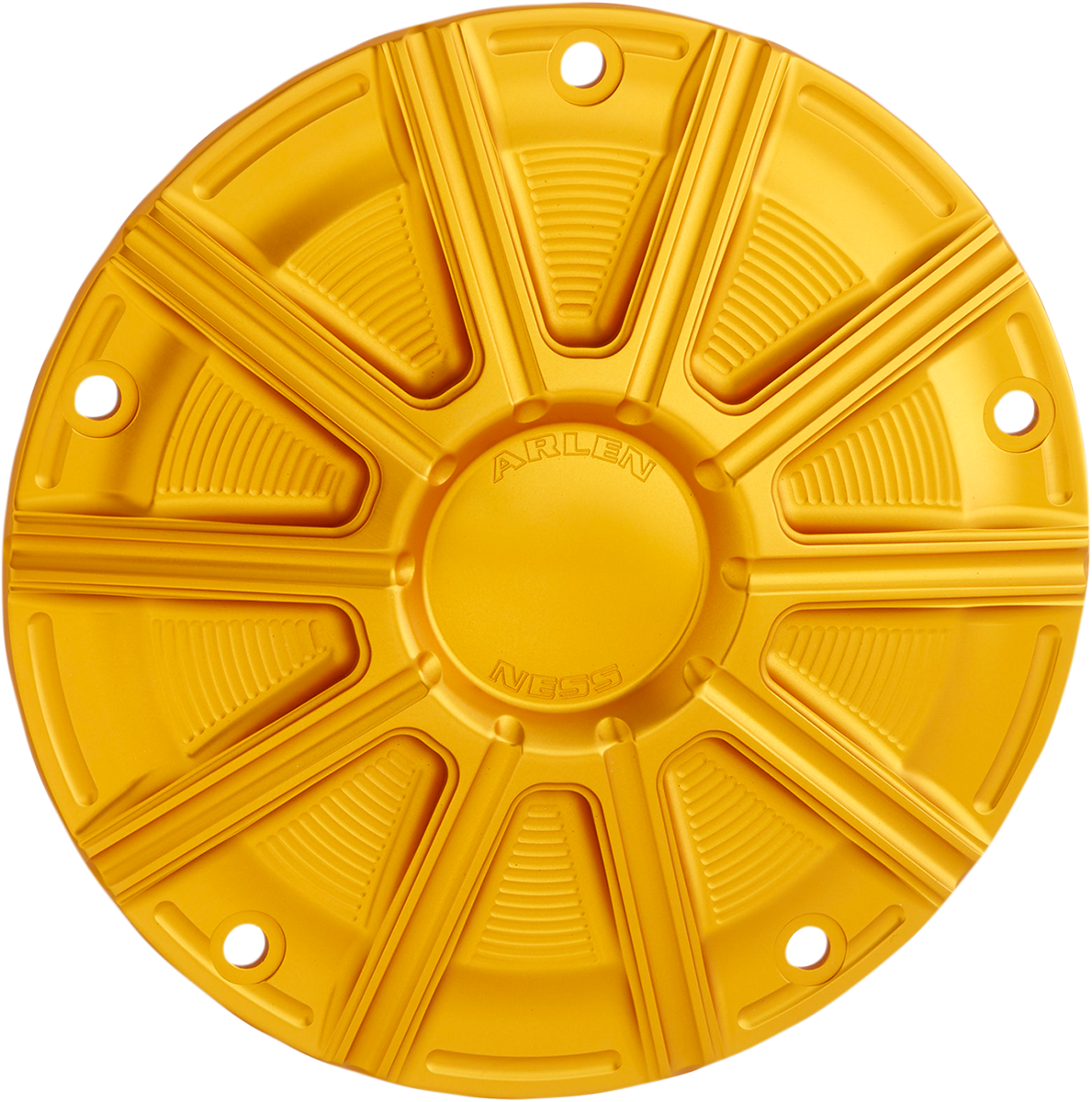 Arlen Ness 10 Gauge Gold Motorcycle Derby Cover fits 1999-2018 Harley Softail