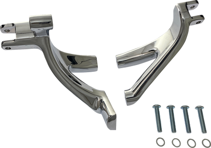 Drag Specialties Chrome Forward Control Mounts for 2018-2025 Harley Softail FXFB
