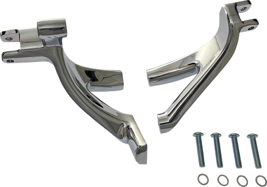 Drag Specialties Chrome Forward Control Mounts for 2018-2025 Harley Softail FXFB