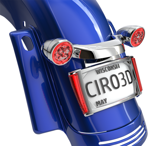 Ciro LED Rear Motorcycle License Plate Frame 2014-2024 Harley Street Road Glide