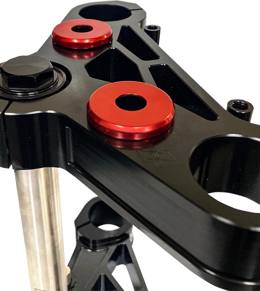 Pro One Red Handlebar Riser Bushing Kit 1973-2017 Harley Dyna Softail Touring