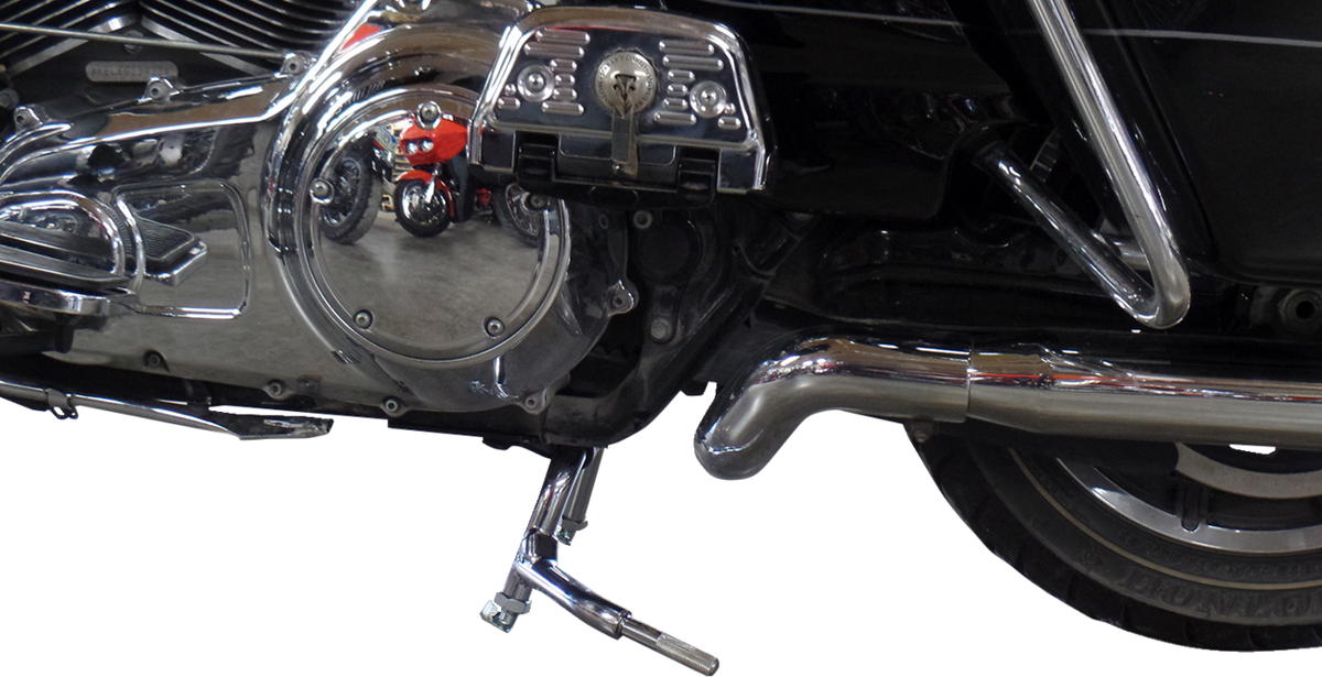 Drag Specialties Chrome Steel Center Kickstand Kit for 2009-2024 Harley Touring