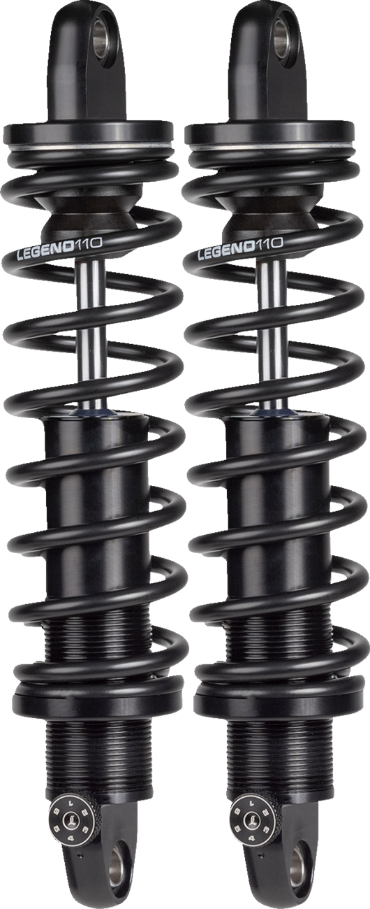 Legend REVO-A Black 14" Standard Rear Shocks for 1991-2017 Harley Dyna FXD
