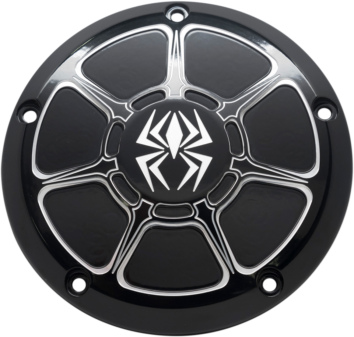 Rekluse Gloss Black 5 Hold Derby Cover for 2004-2022 Harley Sportster XL XLL XLN