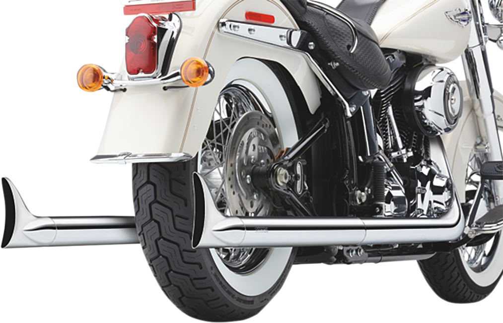 Cobra Bad Hombre Dual Chrome Motorcycle Exhaust 1997-2006 Harley Softail Models
