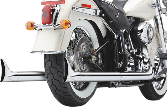 Cobra Bad Hombre Dual Chrome Motorcycle Exhaust 1997-2006 Harley Softail Models