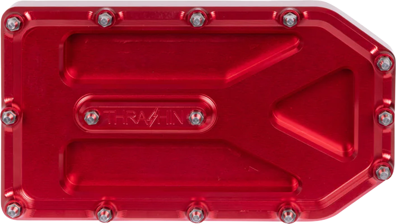 Thrashin Supply Red Aggressor Brake Pedal Pad for 1999-2025 Harley Touring FLHX