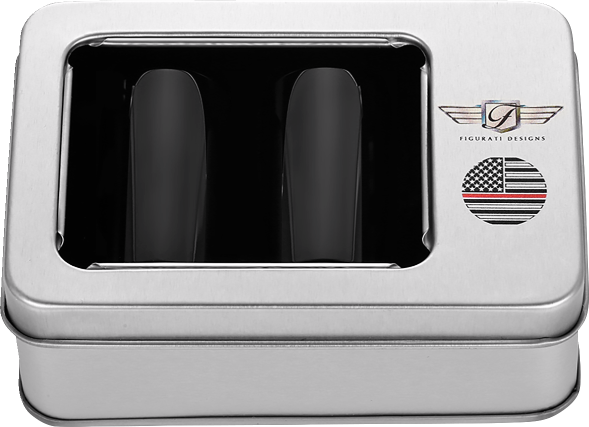 Figurati Red Line Flag Black Long Magnetic Docking Hardware Covers for Harley