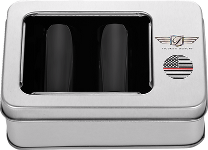 Figurati Red Line Flag Black Long Magnetic Docking Hardware Covers for Harley