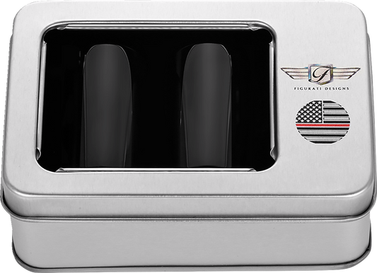 Figurati Red Line Flag Black Long Magnetic Docking Hardware Covers for Harley