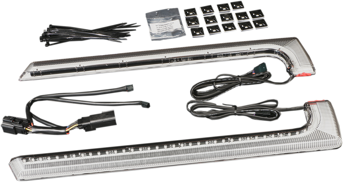 Ciro Machete LED Rear Lower Saddlebag Lights 2015-24 Harley Touring FLHXS FLHRXS