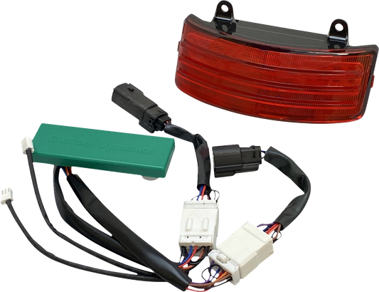 Custom Dynamics ProBeam Red LED Rear TriBar Taillight 2010-2013 Harley FLHX FLTRX