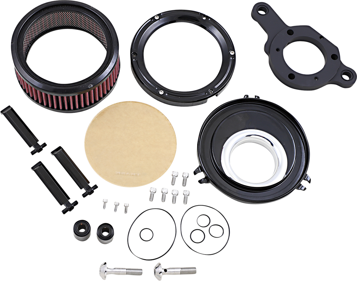 Trask Assault Charge High-Flow Gloss Black Air Cleaner for 2017-2023 Harley M8