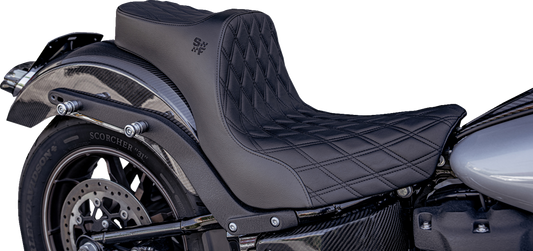 Slyfox Chariot Diamond Stitch Seat fits 2018-2026 Harley Softail Low Rider FXLR