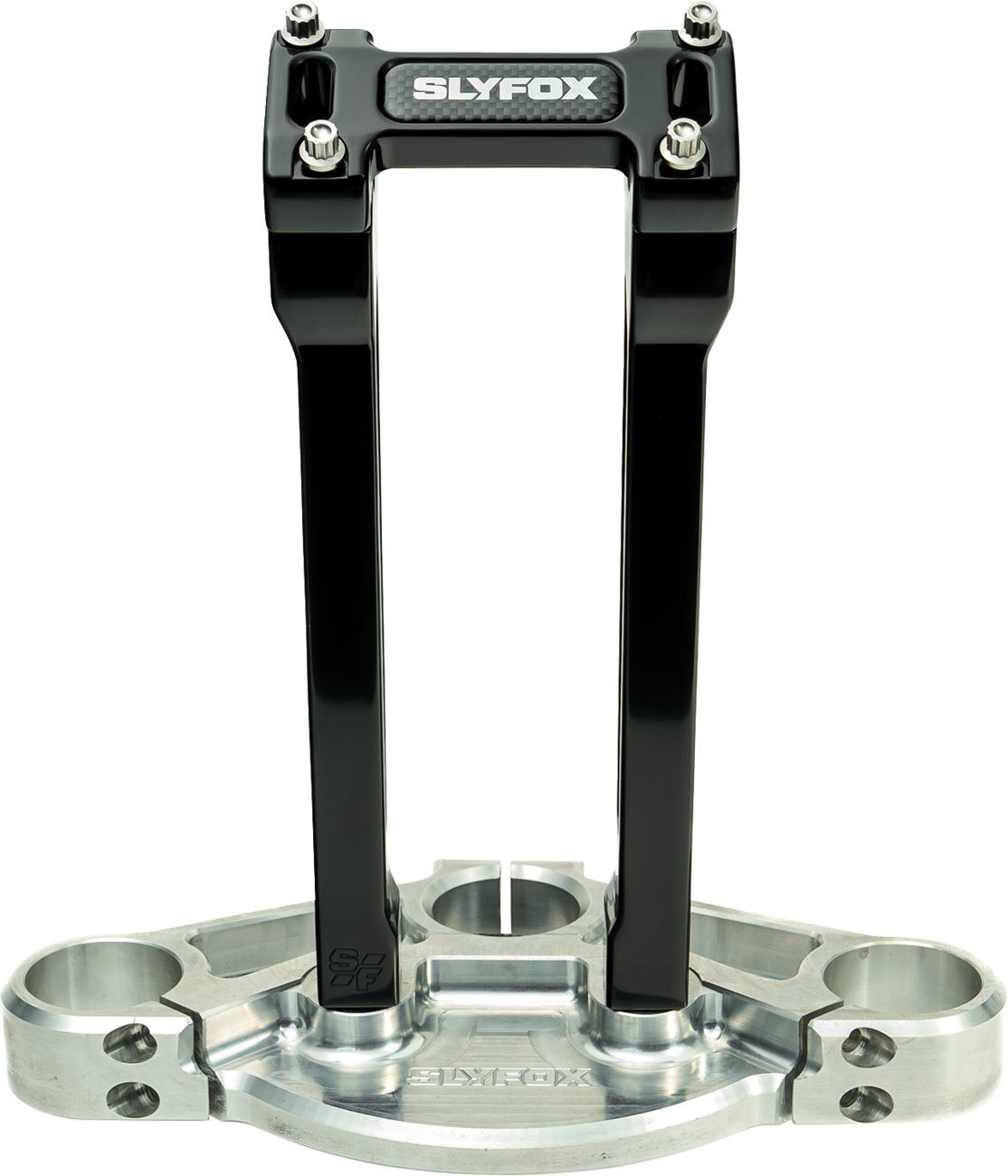 Slyfox 10" Black 1-1/8" Clamp Straight Handlebar Riser Kit for Harley Davidson