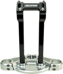 Slyfox 10" Black 1-1/8" Clamp Straight Handlebar Riser Kit for Harley Davidson