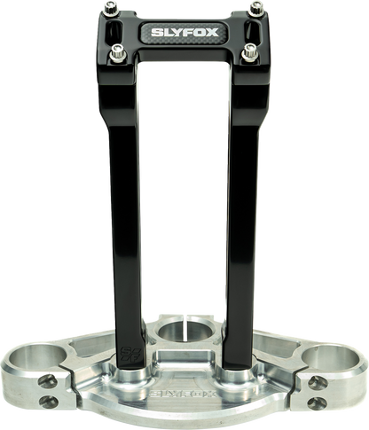 Slyfox 10" Black 1-1/8" Clamp Straight Handlebar Riser Kit for Harley Davidson