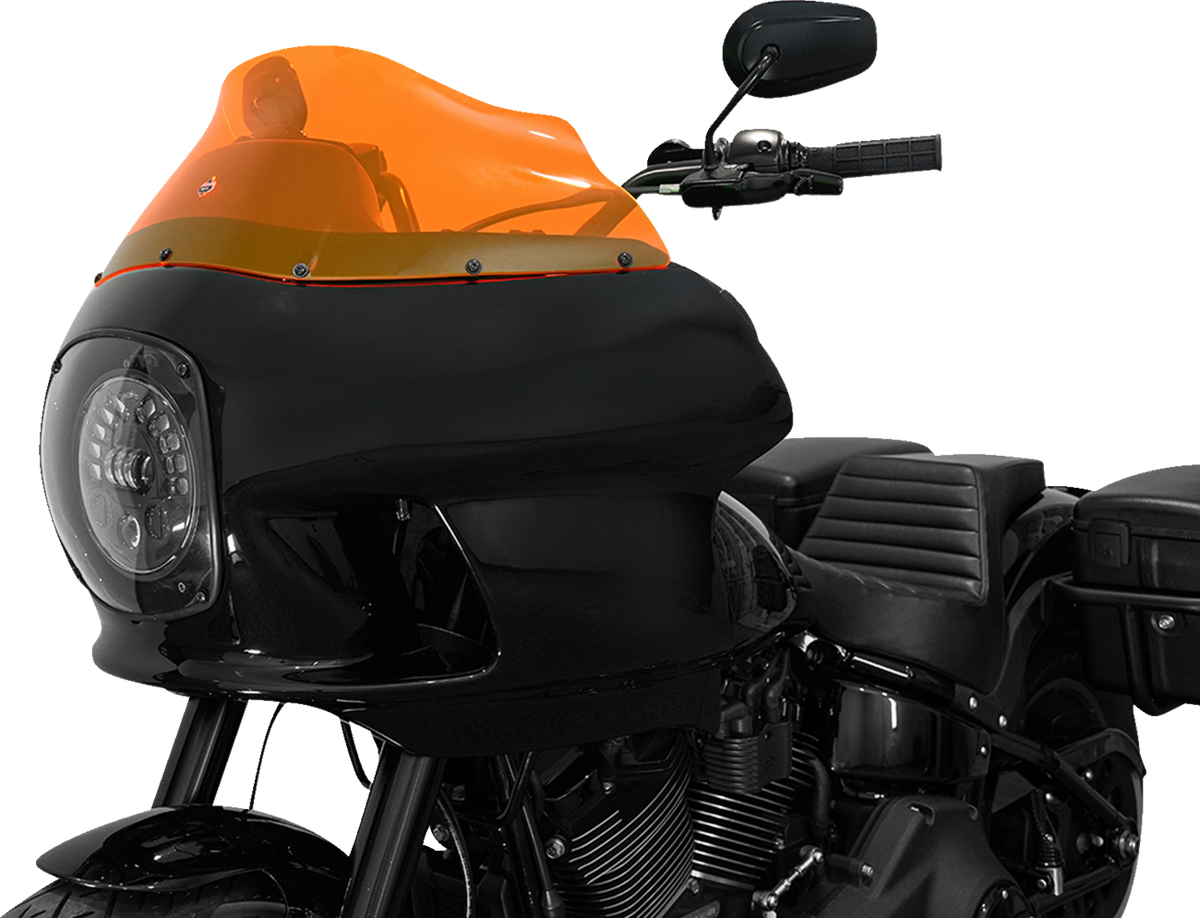 Klock Werks Kolor Flare 9" Orange Ice Windshield fits Harley FXRP Style Fairing